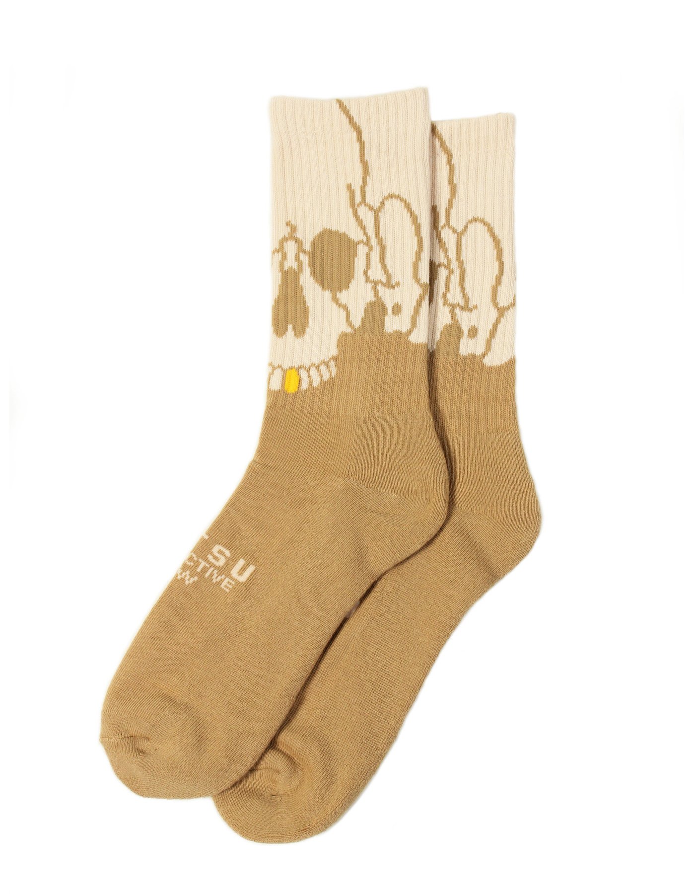 SKULL SOCKS - TAN | Prospective Flow | Japanese Fashion for Men